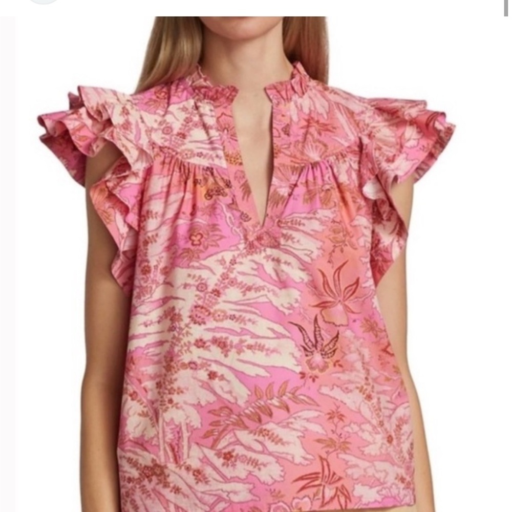 Ulla Johnson Camellia Lei Blouse – Pink Floral